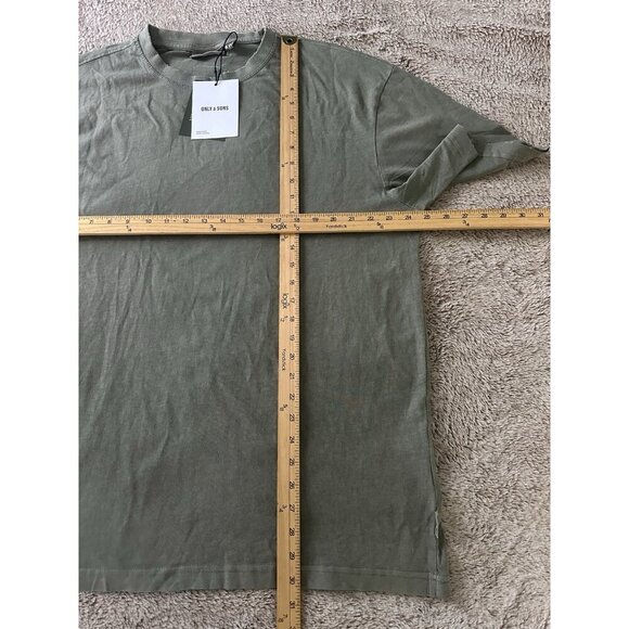 Only & Sons Men's Distressed Short Sleeve T-Shirt Castor Gray XL Casual  New - Picture 6 of 14